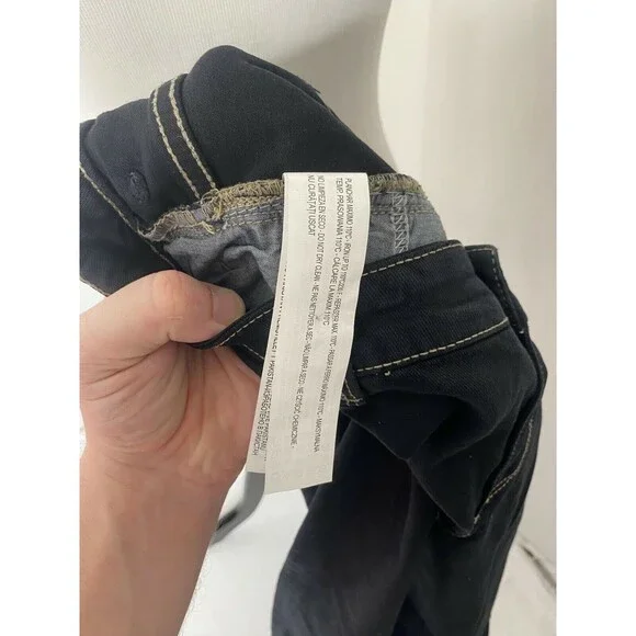 Zara Z1975 Zara Z1975 Women’s Straight Leg Black Twill Denim Five Pocket size 10 - Picture 5 of 10